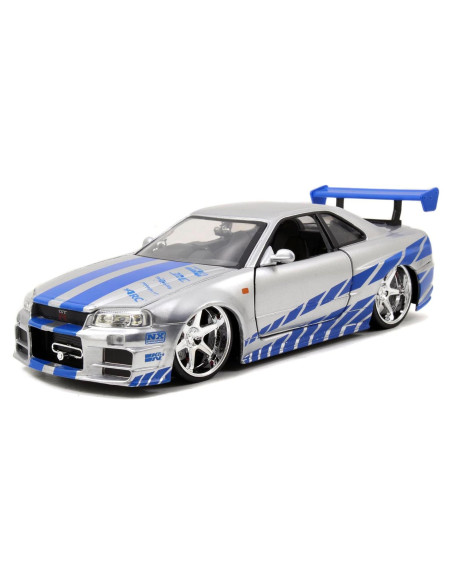 Coche de metal Jada Toys Nissan Skyline R34 2002 21,6 cm