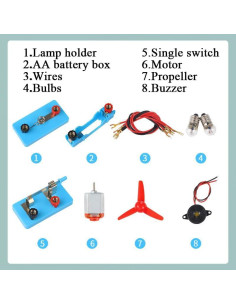 Kit de Motor DC Eléctrico Burnur para Proyectos STEM 8-14 años 2
