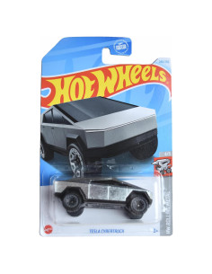 Hot Wheels Tesla Cybertruck 1:64 Mattel Metal Plata