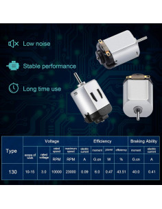 Mudder 20 Motores Eléctricos DC 1.5-3V 23000RPM para Juguetes 2