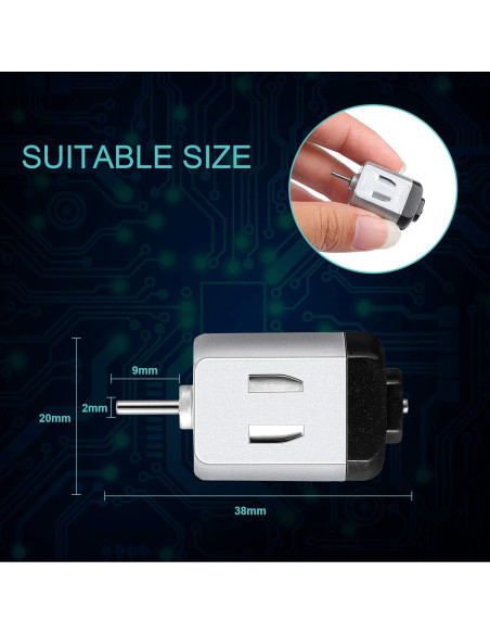 Mudder 20 Motores Eléctricos DC 1.5-3V 23000RPM para Juguetes