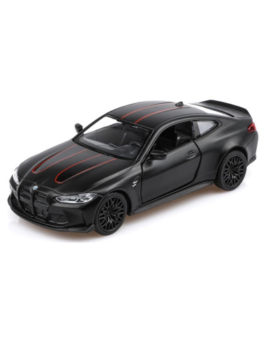 Coche de metal fundido BMW M4 escala 1/36 retroceso negro