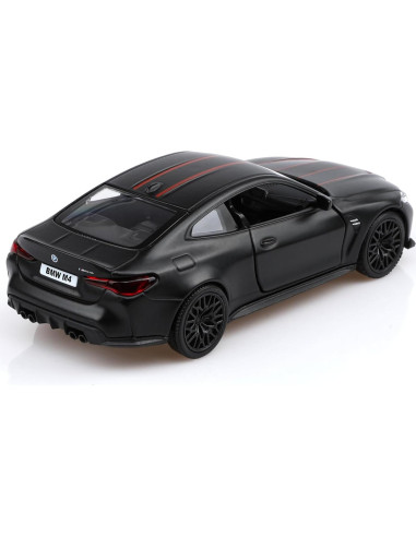 Coche de metal fundido BMW M4 escala 1/36 retroceso negro