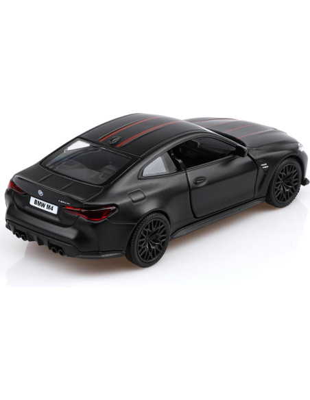 Coche de metal fundido BMW M4 escala 1/36 retroceso negro