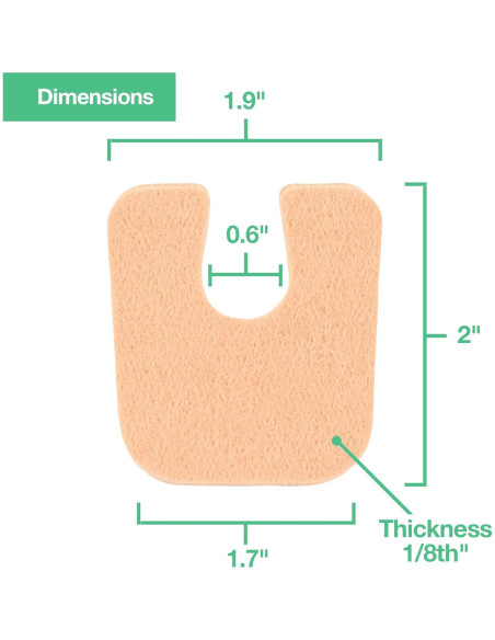 Almohadillas de Callos ZenToes Fieltro U 24 Unidades 0.32 cm