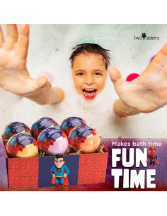 Bombas de Baño Superhéroe Dos Hermanas - 6 Piezas Aromas Frutales 2