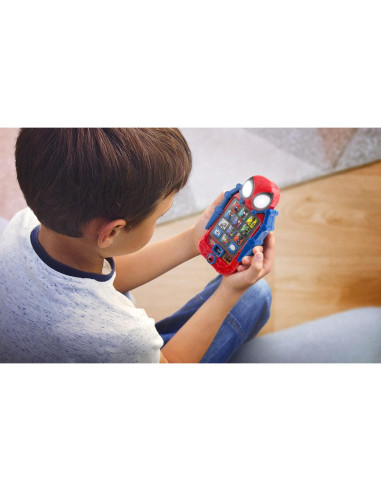 Teléfono Juguete eKids Spidey con Juegos Educativos 3 a 5 años