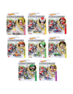 Set de 8 coches en miniatura Hot Wheels Mario Kart