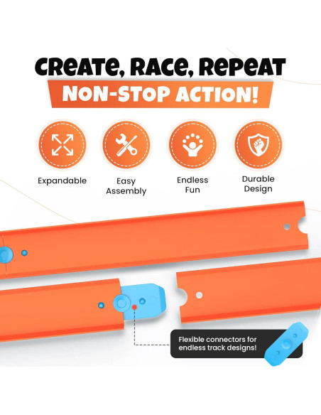Juego de Pistas de Reemplazo 8 Piezas Hot Wheels 91 cm Juego de Pistas de Reemplazo 8 Piezas Hot Wheels 91 cm