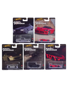 Set de 5 coches Hot Wheels Fast & Furious Premium 1:64