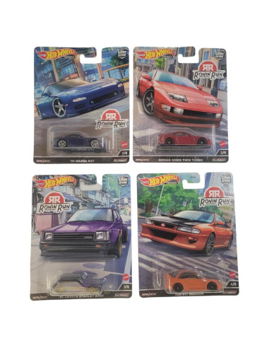 Conjunto 4 Vehículos Diecast Hot Wheels Ronin Run 2022
