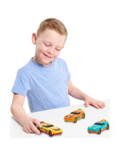 Set de 3 coches Hot Wheels Glow Riders Just Play 6+ 2