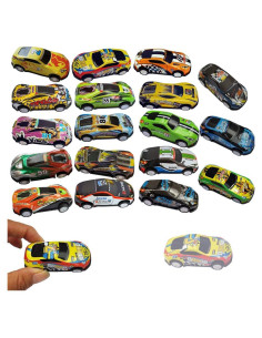 18 Coches de Carreras de Metal Himeeu 6,99 cm Retroceso