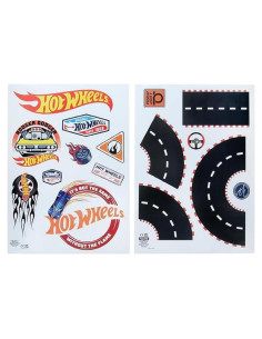 Calcomanías de Pared Hot Wheels Paladone - 4 Hojas Reutilizables