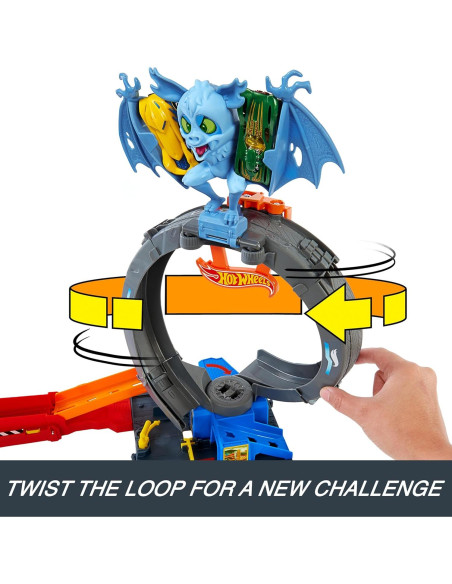 Juego de Pista Hot Wheels City Ataque Murciélago con Loop