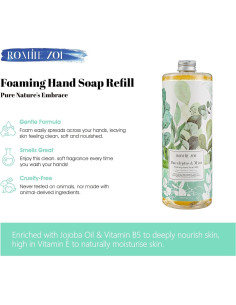 Jabón de Manos Espumoso Eucalipto y Menta 1L - Suave y Hidratante 2