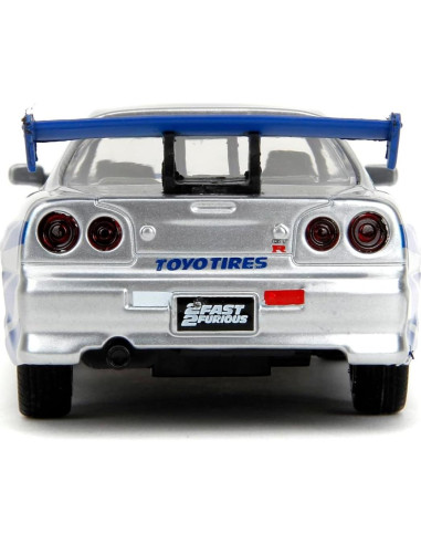 Juguete coche metal fundido Jada Toys Nissan Skyline GT-R R34 1:32