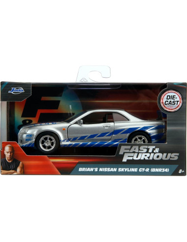 Juguete coche metal fundido Jada Toys Nissan Skyline GT-R R34 1:32