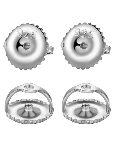2 Pares de Respaldos de Aretes de Tornillo Kouley 6mm Hipoalergénicos