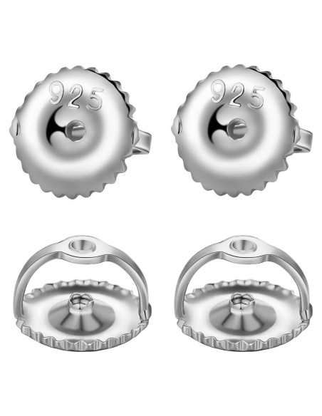 2 Pares de Respaldos de Aretes de Tornillo Kouley 6mm Hipoalergénicos