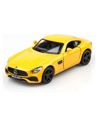 Coche de metal a escala 1/36 TOKAXI Mercedes AMG GTS amarillo