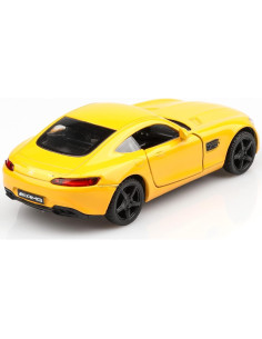 Coche de metal a escala 1/36 TOKAXI Mercedes AMG GTS amarillo 2
