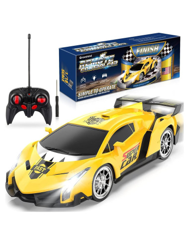 Coche de Control Remoto Growsland RC 1:18 Amarillo para Niños