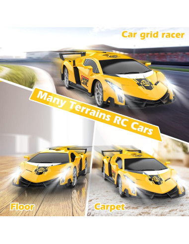 Coche de Control Remoto Growsland RC 1:18 Amarillo para Niños