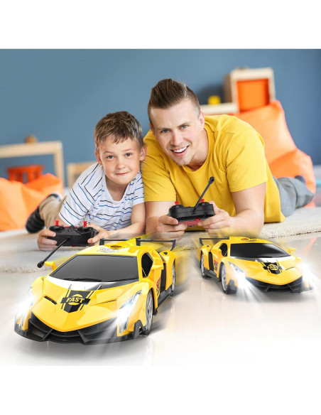 Coche de Control Remoto Growsland RC 1:18 Amarillo para Niños