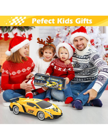 Coche de Control Remoto Growsland RC 1:18 Amarillo para Niños