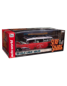 Auto World Cadillac Eldorado Ambulancia 1:18 Diecast Rojo Mate