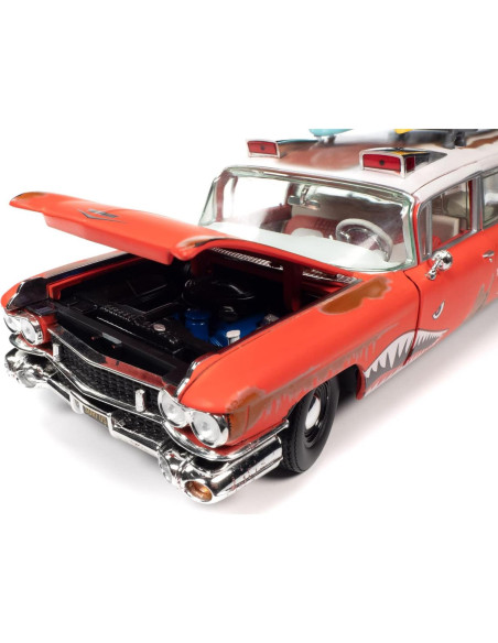 Auto World Cadillac Eldorado Ambulancia 1:18 Diecast Rojo Mate