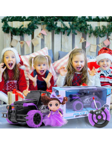 Coche de Control Remoto para Niñas Wagkew 1:20 con Muñeca LED
