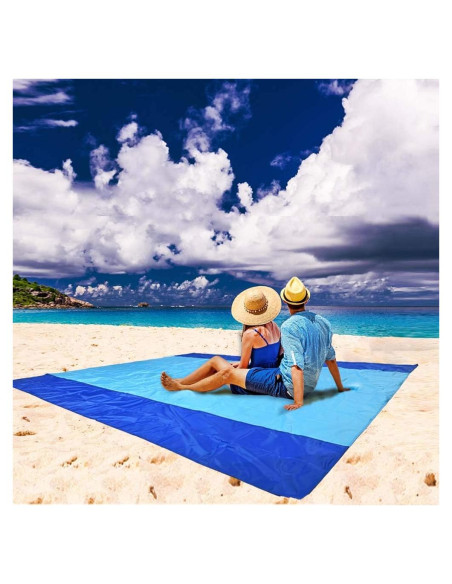 Manta de Playa Impermeable BRILLIRARE 279x216 cm a Prueba de Arena