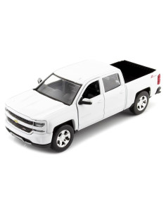 Modelo a Escala 1:24 Motormax Chevy Silverado 2017 Blanco