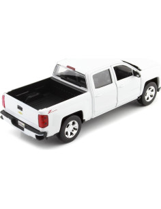 Modelo a Escala 1:24 Motormax Chevy Silverado 2017 Blanco 2