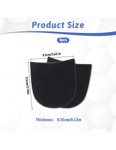 4 Almohadillas Antideslizantes Ptwola para Tacones de Goma 9.5cm 2