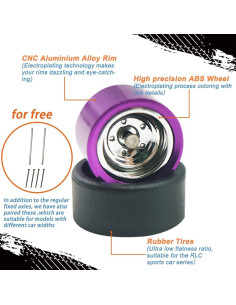 Ruedas 1/64 BNDS para Modelos de Coches Diecast - Neumáticos de Goma 2