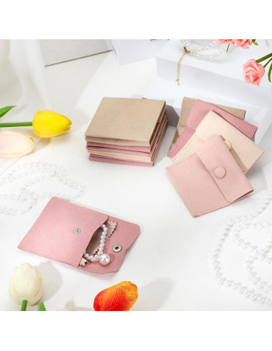 Cunno 120 Bolsas de Microfibra para Joyería con Paño 8x8cm