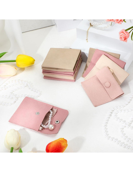 Cunno 120 Bolsas de Microfibra para Joyería con Paño 8x8cm