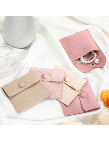 Cunno 120 Bolsas de Microfibra para Joyería con Paño 8x8cm