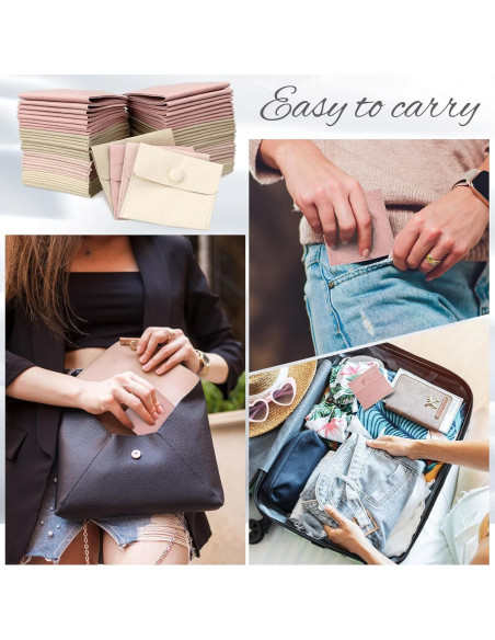 Cunno 120 Bolsas de Microfibra para Joyería con Paño 8x8cm