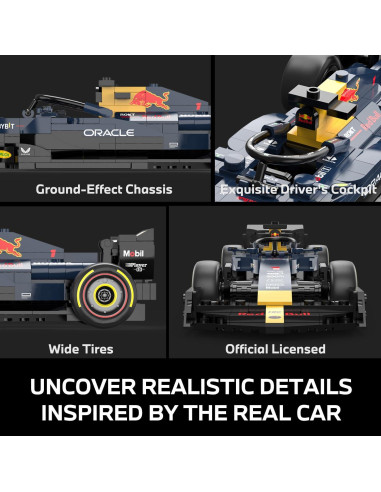 Modelo de Coche de Carreras RedBull F1 RB19 333 Piezas