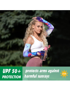 12 Pares de Mangas UV para Mujeres - Protección Solar 53cm 2