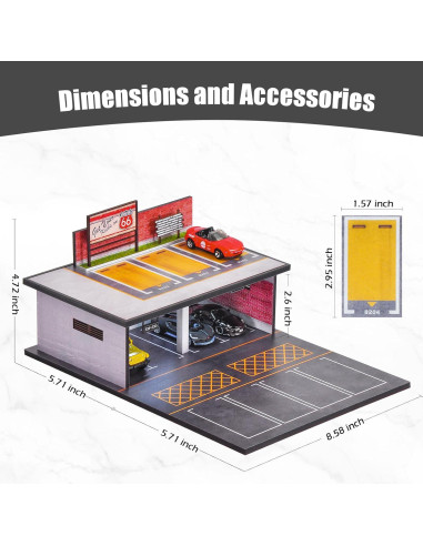 Vitrina de Garaje 1/64 CXIIUUI con Luz LED y 11 Espacios