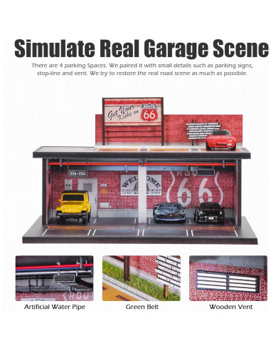 Vitrina de Garaje 1/64 CXIIUUI con Luz LED y 11 Espacios