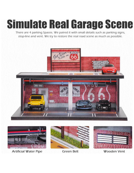 Vitrina de Garaje 1/64 CXIIUUI con Luz LED y 11 Espacios