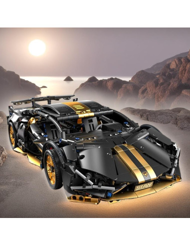 Bloques de Construcción Chodia Supercarro 1:14 Negro