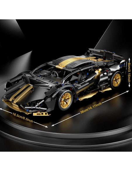 Bloques de Construcción Chodia Supercarro 1:14 Negro Bloques de Construcción Chodia Supercarro 1:14 Negro