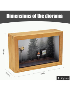 Diorama Bosque 1/64 CXIIUUI Madera Acrílica Montaje Pared 2